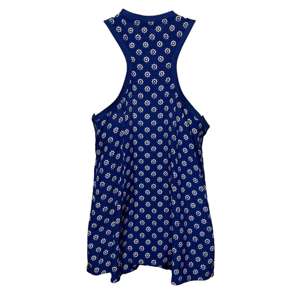 Joie Top Size S Blue White Sleeveless Tank Coastal Nautical Vacationcore Silk - Picture 3 of 8